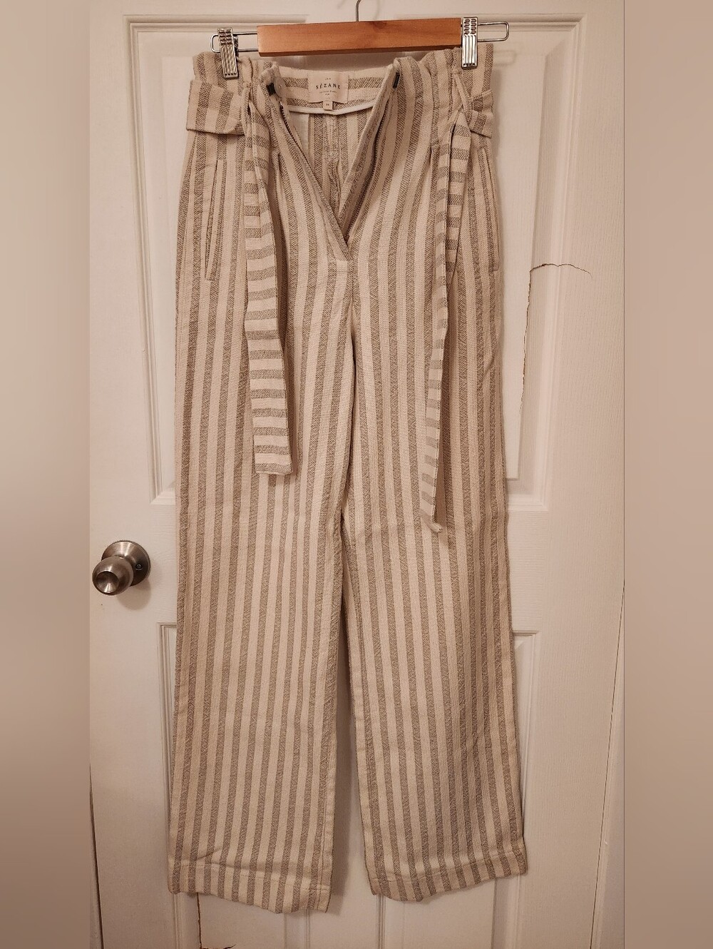 Striped High Waist Wide-Leg Pants - Sezane